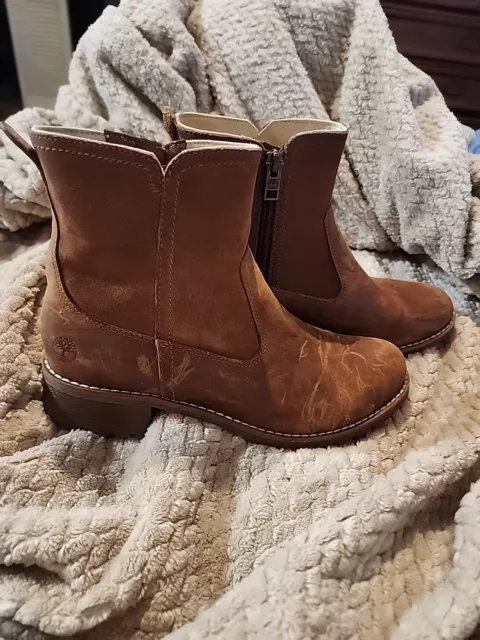 TIMBERLAND WENHAM BIKER Boot Glazed Ginger Size US 8 Women s A11PT 48.50 PicClick UK