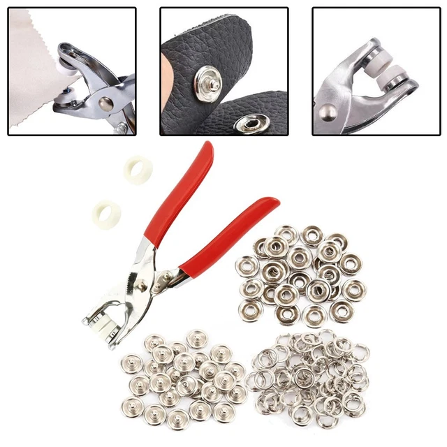 Kit de instalación de cinco clavijas con hebilla de botón a presión de metal