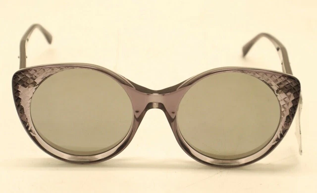 BOTTEGA VENETA BV0148S 001 Silver/Grey Cat Eye Sunglasses  display picture 1