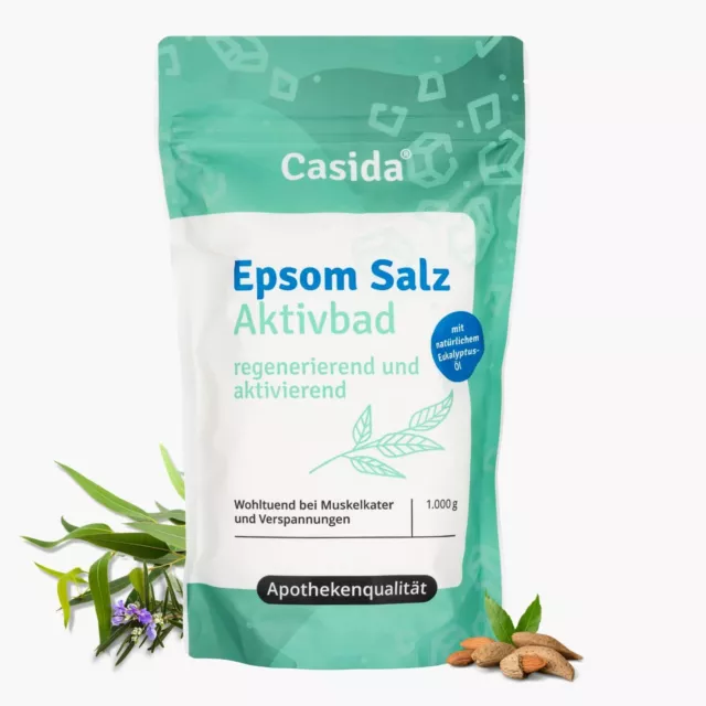 Casida - Bain Actif au sel d’Epsom à l'Eucalyptus - avec huile de Romarin et ...