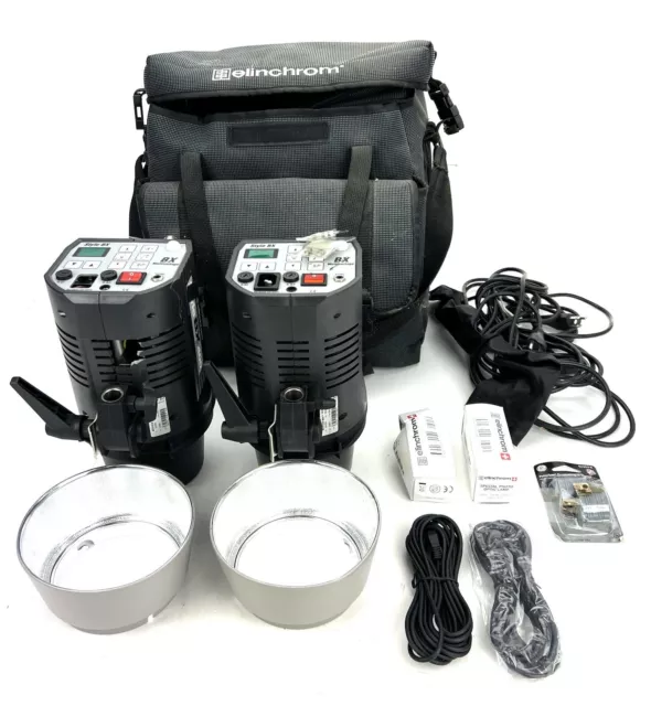 Elinchrom Style BX 400 Studio Strobes - Set Of 2 Soft Case - 1 IS DAMAGED