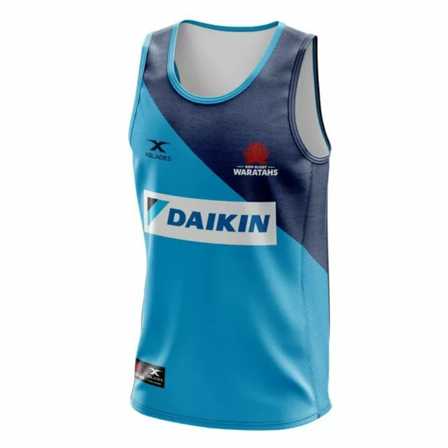 New South Wales Waratahs 2020 X Blades Muscle Singlet Shirt Sizes S-5XL