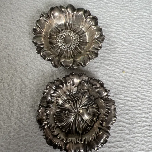 Set of 2Different Gorham Sterling Repousse Nut Dishes , 867, 868