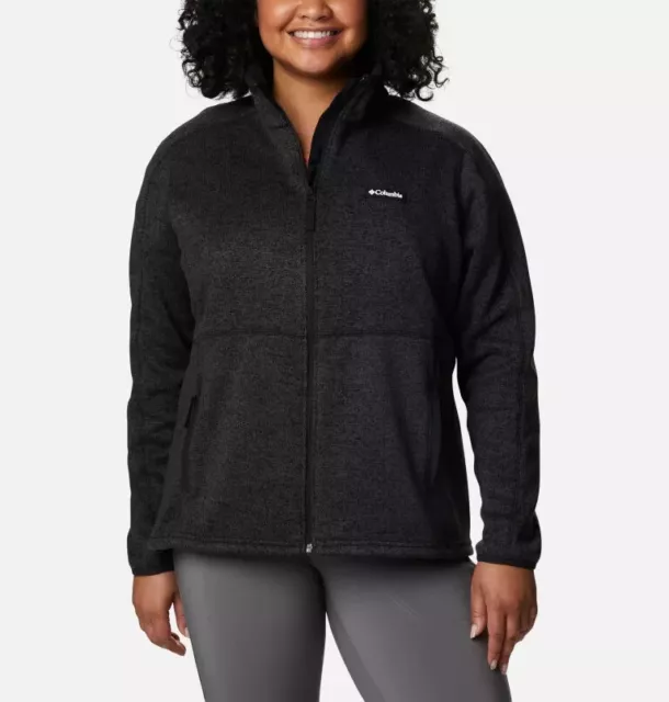 NWT Columbia Womens Sweater Weather Full Zip Light Jacket Black Size M $90 JJ430