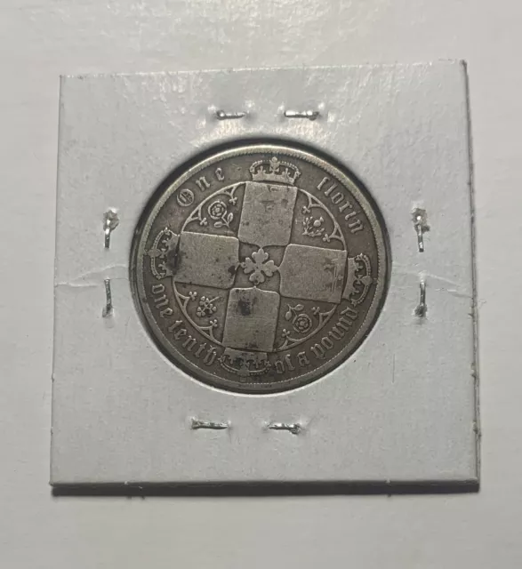 1873 Great Britain, Silver Florin ~ Old World Coin ~ English UK ~ 0.925 Fineness