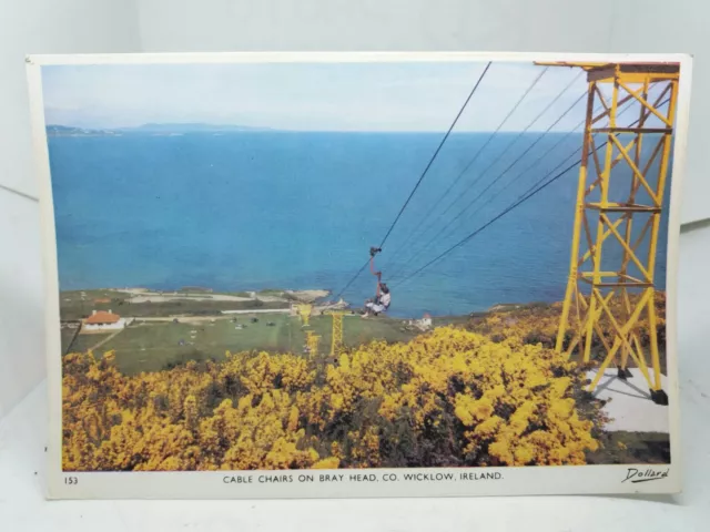 Cable Chairs on Bray Head Co Wicklow Ireland Vintage Postcard