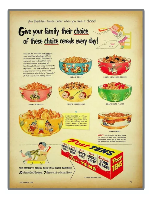 Post-Tens Cereal Mult-pack 1943 Vintage Print Ad