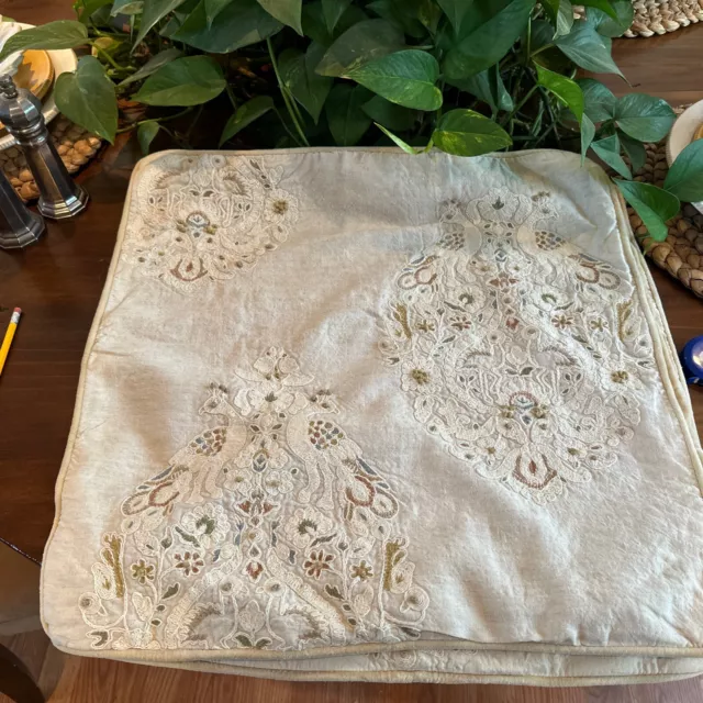 TWO POTTERY BARN PILLOW COVERS IN VELVET & COTTON 22 x 22