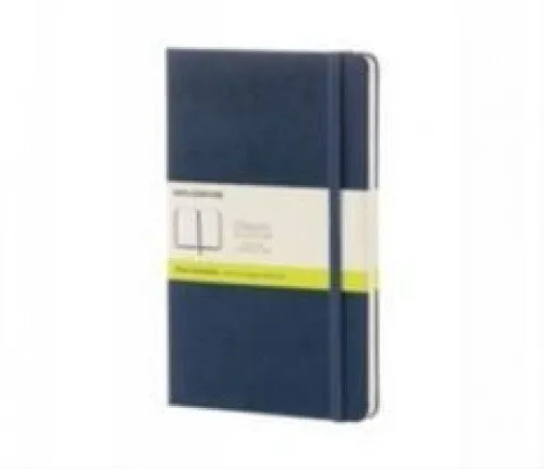 Moleskine Classic Notebook, Large, Plain, Sapphire Blue, Hard Cover (5 X 8.25)