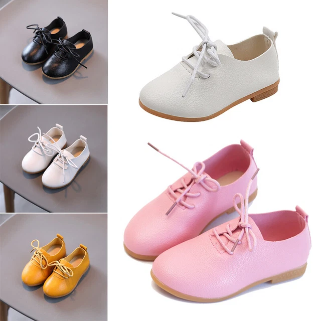 Scarpe abiti da festa formali stringate bambine bambini matrimonio Oxford Regno Unito