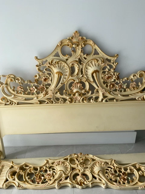 Mariani Italian antique carved bed frame ( California King)
