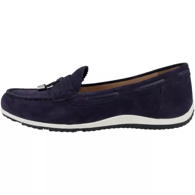 Geox Femme D Vega MOC Mocasin, Bleu Marine, 38 EU