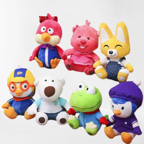 Peluche Pororo Penguin 24cm - Amici Avventura - Giocattolo Imbottito Per Bambini - Regalo Compleanno