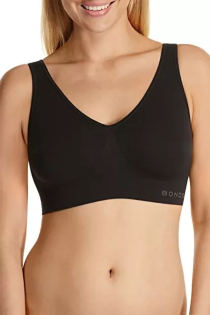 Bonds Women's Wire Free Comfy Crop Bra Tank Top Underwear Black - Small To 3XL