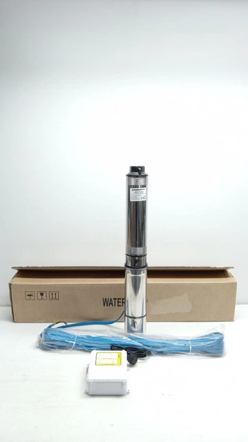 ACXIN Pompe De Puits Profond Acier Inoxydable 0,75 KW - 4000 L/h - Profondeur 70m - Contrôle Sable - Diamètre 92 Mm