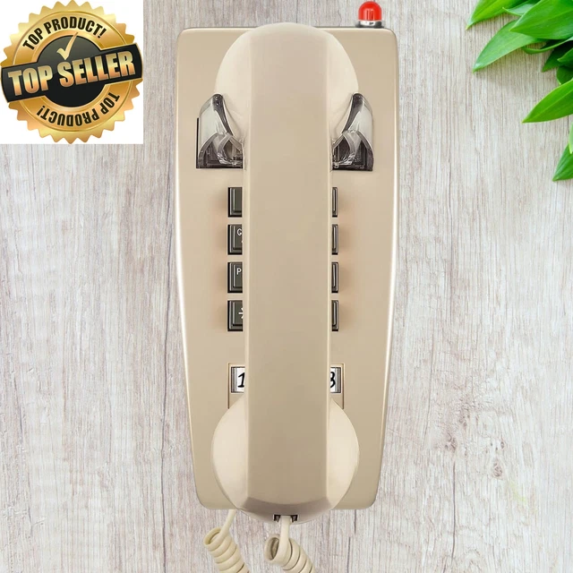 RETRO WALL PHONES for Landline with Mechanical Ringing Classic Corded