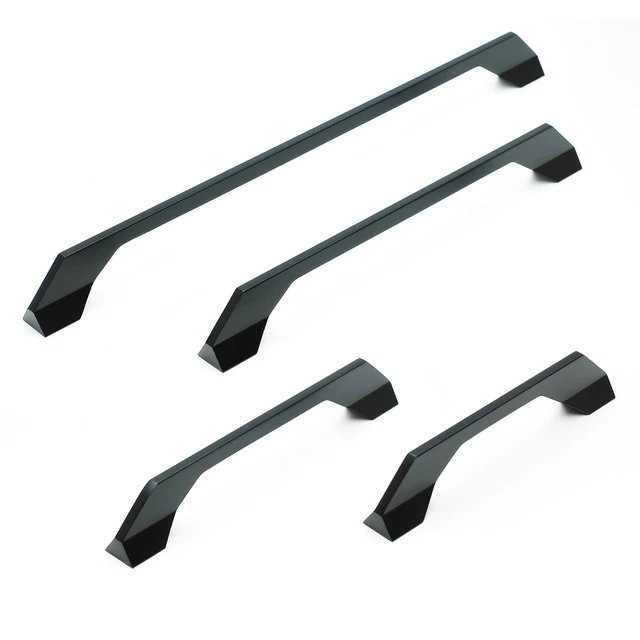 Black Drawer Handles Modern Kitchen Cupboard Cabinet Drawer Door Handles