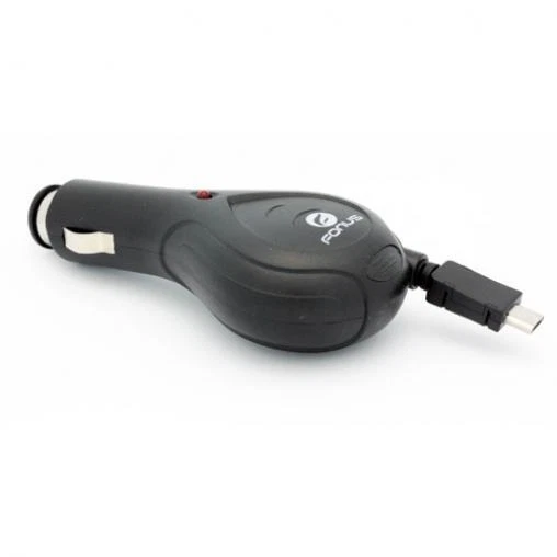 CAR CHARGER RETRACTABLE MICROUSB DC SOCKET POWER ADAPTER for PHONES & TABLETS