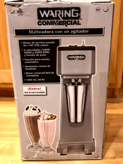 NEW Waring Commercial WDM120 HD Single Spindle Drink Mixer with Timer
