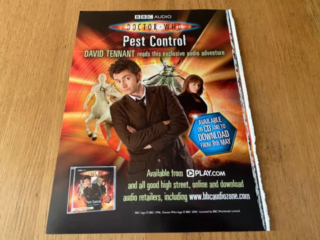 (Pada7) Advert 11X9" Doctor Who : Pest Control Audibook
