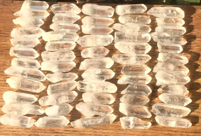 50-70pcs Bulk Polished Clear White Quartz Crystal Points 1/2 LB Terminated Wands