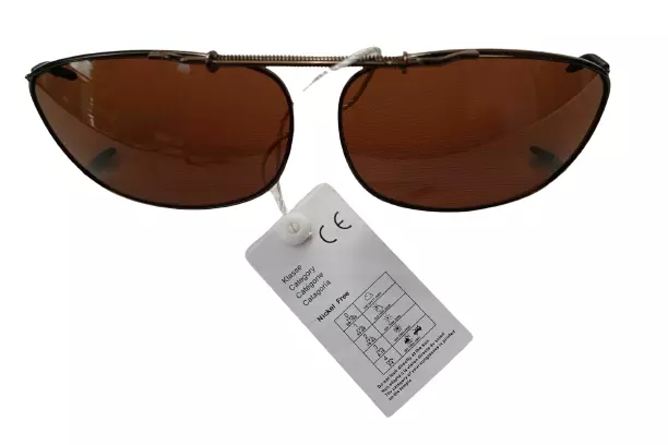 Sonnenbrille Clip kupfer Brillenaufsatz für Brillenträger Clip On Metall Brille 3