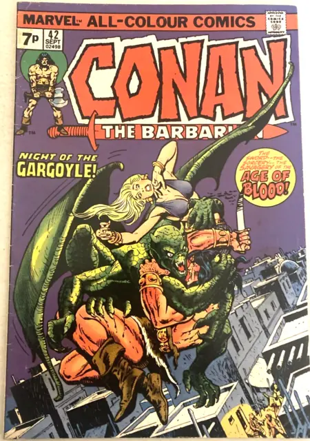 Conan The Barbarian # 42. Sept. 1973. Fn 6.0.  Gil Kane-Cover. Marvel Comics