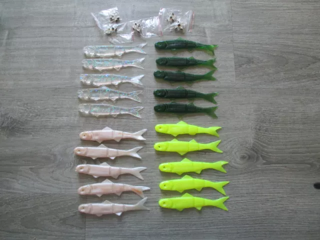 LOT OF 20 Banjo Minnows 5.25'' Fish Assorted Colors 5 Of Each And Eyes  $14.99 - PicClick