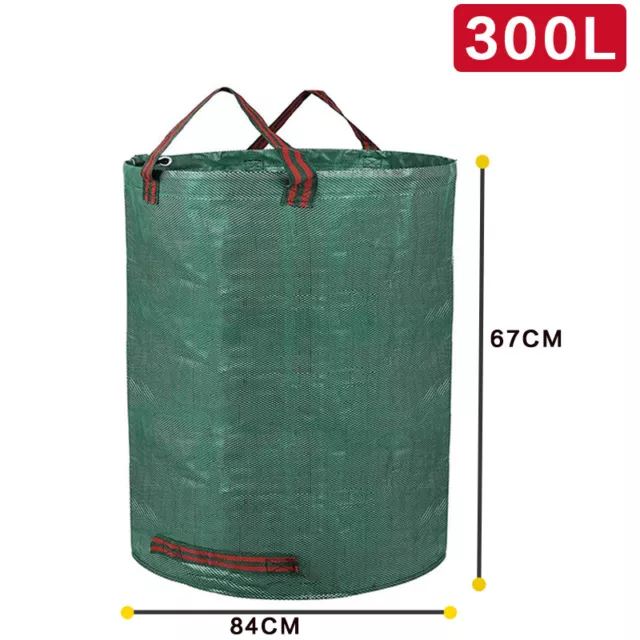 Garden Waste Bags 300L Refuse Large Heavy Duty Sack Grass Leaves Rubbish Bag