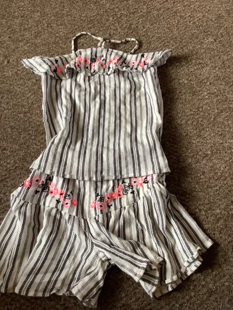 Matalan 2 piece summer outfit top and skirt shorts age 11-12 years