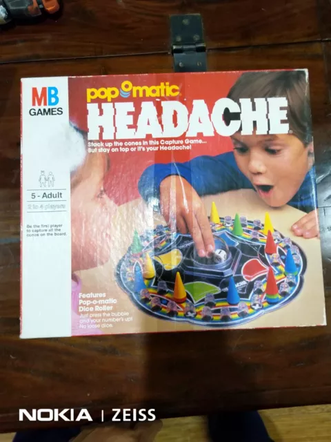 Vintage HEADACHE Strategy BOARD GAME  BoardGame Hasbro MB COMPLETE SET