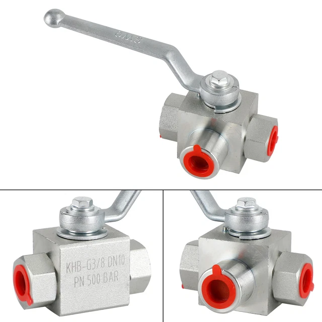 Idraulica 3 Vie Valvola A Sfera Alta Pressione - 3/8" NPT Y1