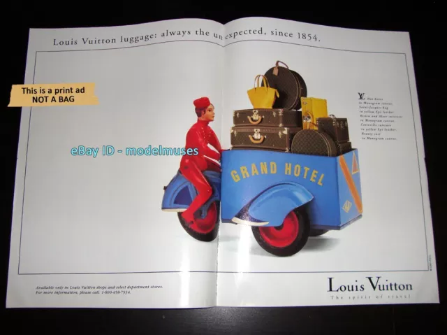 1985 LOUIS VUITTON Unique Concept of Luggage Photo by Jean Lariviere PRINT  AD