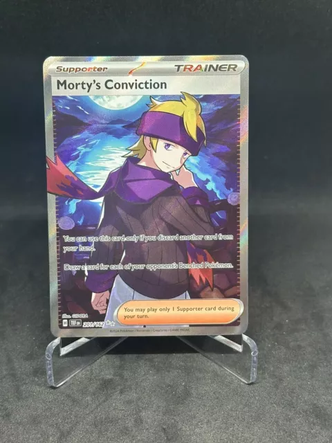 Morty's Conviction - 201/162 - Ultra Rare - Temporal Forces - NM/M Pokemon Card