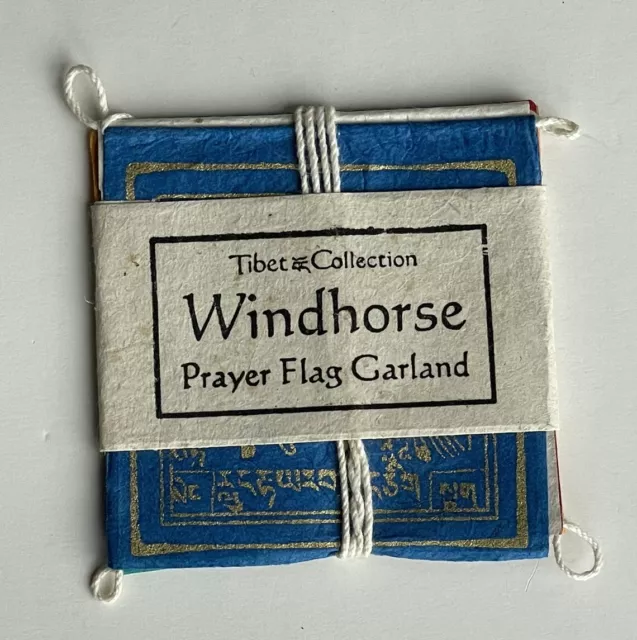 Tibetan Windhorse Prayer Flag Garland Buddhism Handmade in Nepal