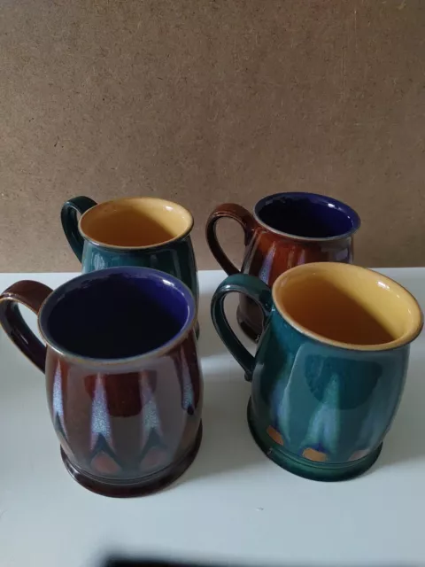 DENBY MUGS TUDOR FLAME  x3 (read description)