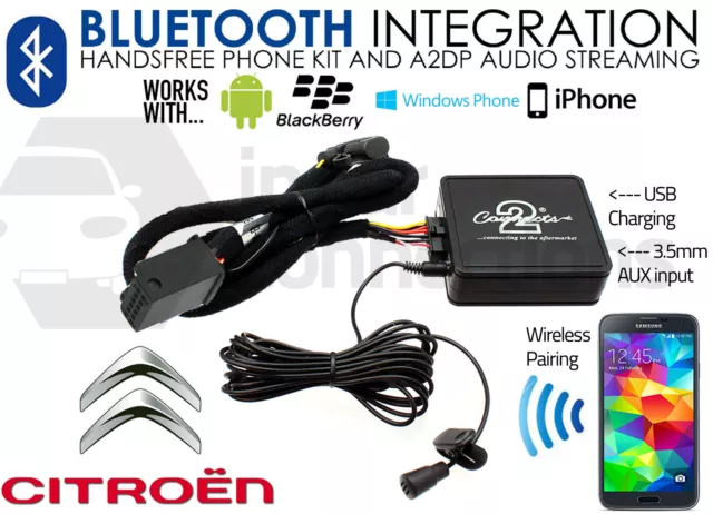 CITROEN C4 BLUETOOTH adapter 2006 On Streaming music handsfree