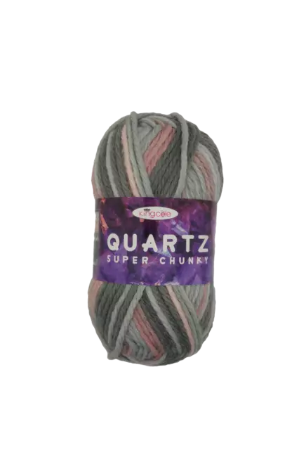 King Cole Quartz Super Chunky Acrylic Wool Knitting Crochet Yarn Wool 100g