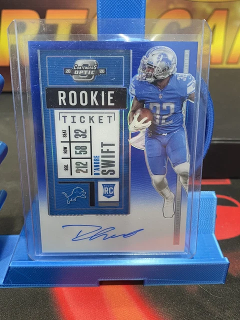 2020 Panini Contenders Optic Ticket RPS Blue /75 D'Andre Swift Rookie Auto RC