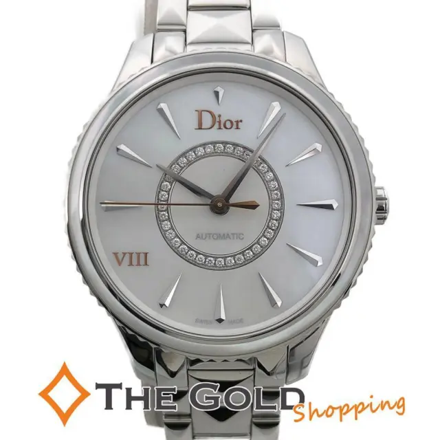 Christian Dior VIII Montaigne CD153512 Diamond White Shell Ladies Watch [U0801]
