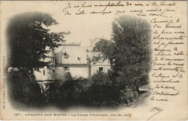 CPA CHALONS-sur-MARNE - La Calsse d'Epargne vue du Jard (126160)