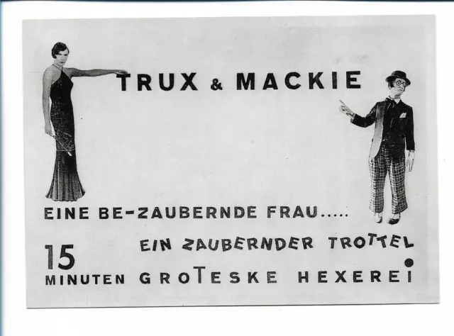 V2278/ Trux & Mackie Magic Wizard Varieties Circus AK circa 1935