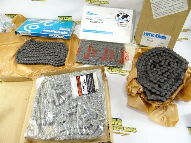 Lot Of 4 New Assorted Roller Chains Rs37-Rp 40-1R Lb40-Or 35 Riv
