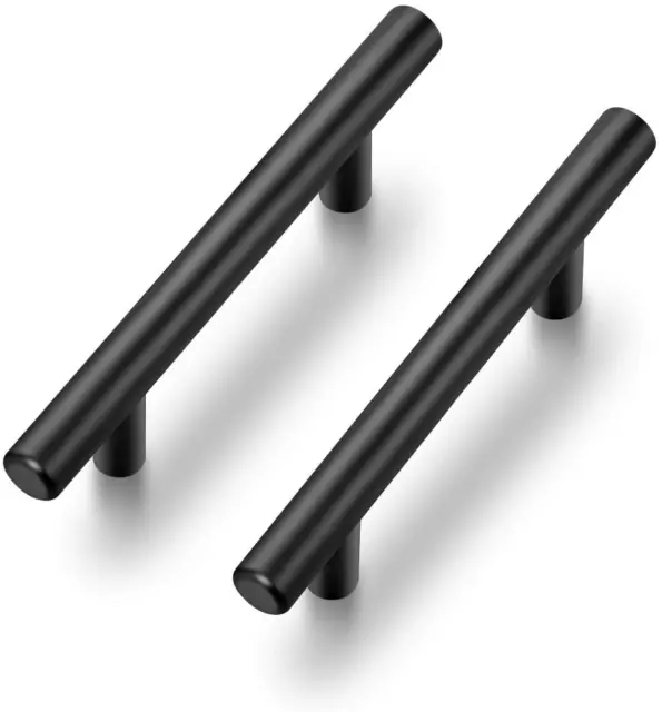 30 Pack | 5 Inch Cabinet Pulls Matte Black Stainless Steel Kitchen Drawer