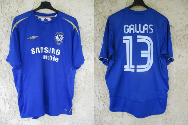 MAILLOT CHELSEA 2005 centenary shirt vintage GALLAS 13 Champions League UMBRO XL EUR 74,90 - FR