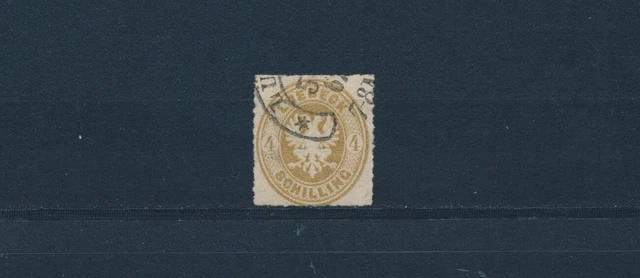Lübeck 4 Schilling Wappen 1863 Hufeisenstempel Michel 12 A (S24831)