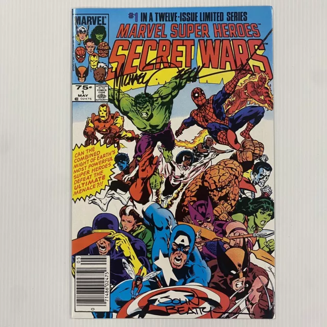 Marvel Super Heroes Secret Wars #1 Signed X2, Newsstand, Blue Galactus Error .NM