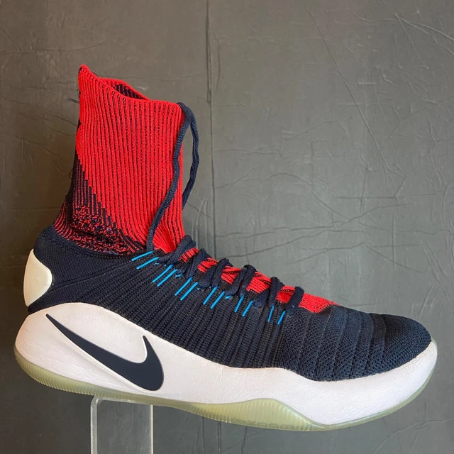 RARE Nike Hyperdunk Flyknit Olympic USA Red Blue White 843390-446 Men’s Size 8 Sz 10- Nike Hyperdunk Flyknit Olympic USA Red White Blue  main image 2