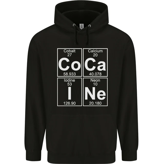 COCAINE PERIODIC TABLE Funny Drug Culture Mens 80 Cotton Hoodie 31.22
