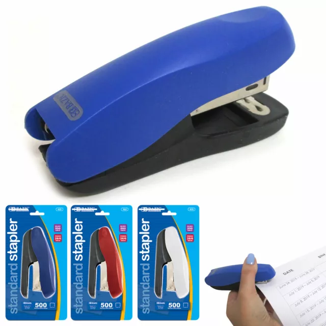 1 Desk Stapler Standard Staples Paper Manual Office Supplies Desktop Classroom